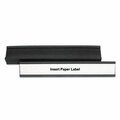 Bi-Silque Magnetic Card Holders- 6 in.w x 1 in.h- Black, 10PK FM2632